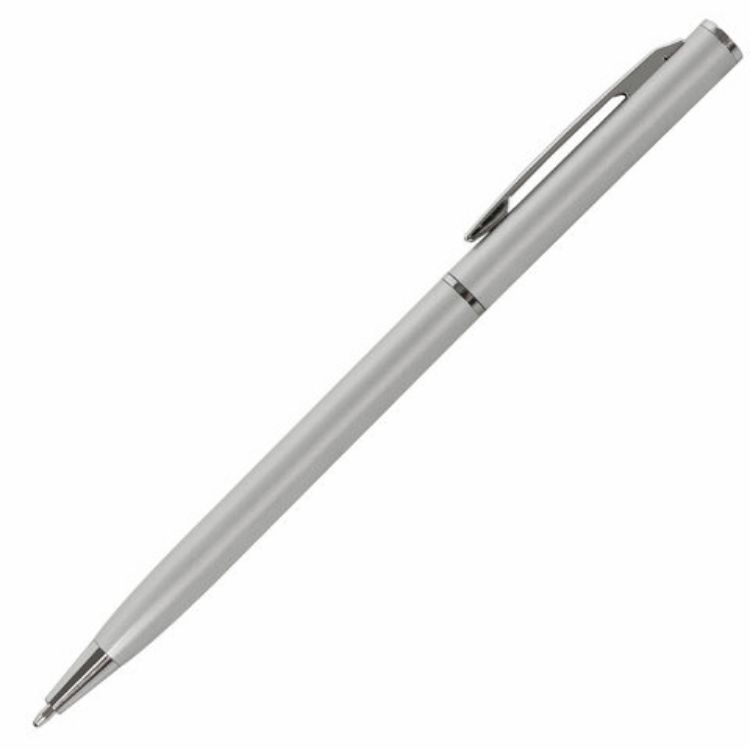 Изображение Ручка подарочная шариковая BRAUBERG "Delicate Silver", корпус серебристый, узел 1 мм, линия письма 0,7 мм, синяя, 141401