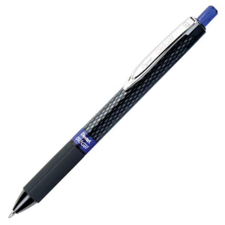 Изображение Ручка гелевая автоматическая с грипом PENTEL (Япония) "Oh!Gel", СИНЯЯ, узел 0,7 мм, линия письма 0,35 мм, K497, K497-CN
