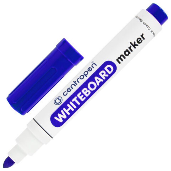 Изображение Маркер стираемый для белой доски СИНИЙ, CENTROPEN "Dry-Wipe", 2,5 мм, 8559, 5 8559 0117