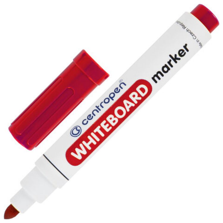 Изображение Маркер стираемый для белой доски КРАСНЫЙ, CENTROPEN "Dry-Wipe", 2,5 мм, 8559, 5 8559 0104