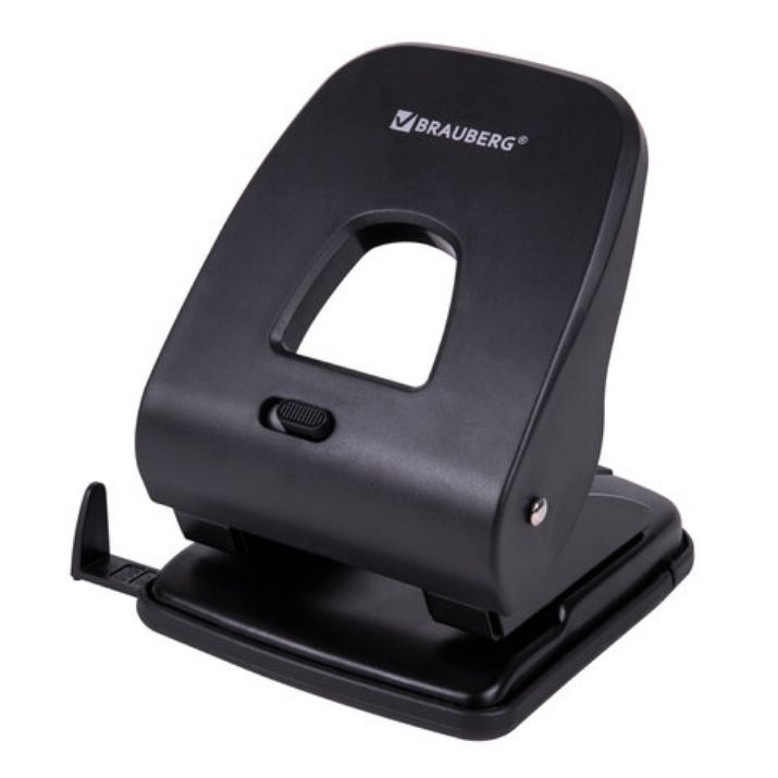Изображение Дырокол BRAUBERG "SX-40", до 40 листов, черный, 229695