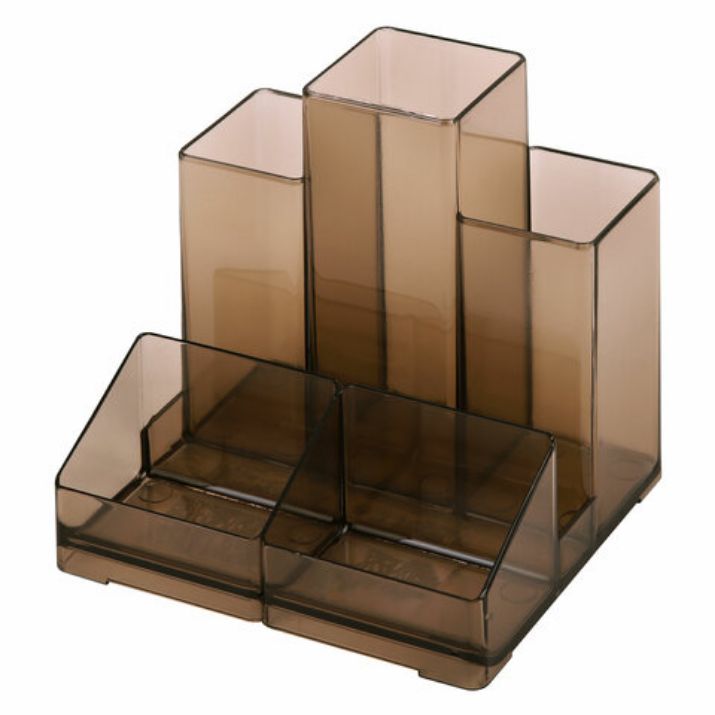 Изображение Подставка-органайзер BRAUBERG-CONTRACT, 109х95х101,5 мм, 5 отделений, тонированная, 230994