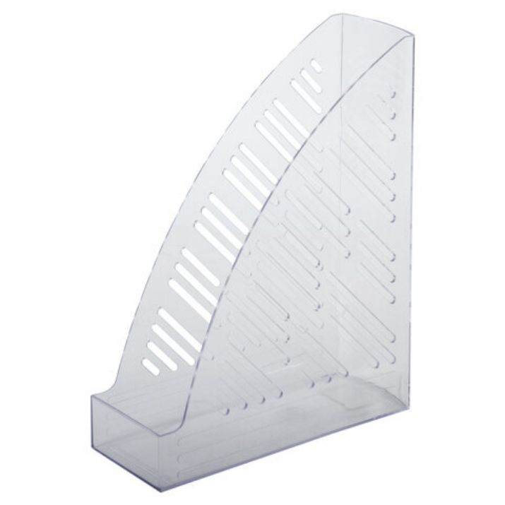 Изображение Лоток вертикальный для бумаг BRAUBERG "Standard+", 250х90х300 мм, прозрачный, 237227
