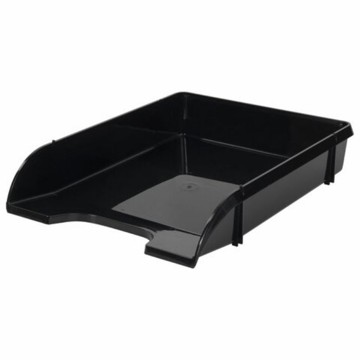 Изображение Лоток горизонтальный для бумаг BRAUBERG "Classic", 330х255х62 мм, черный, 237285