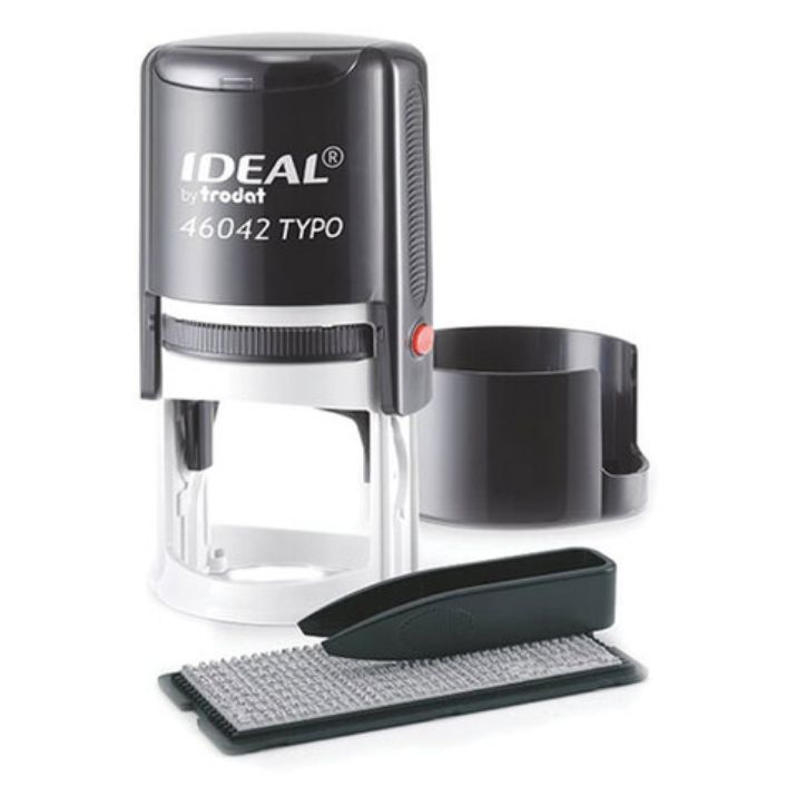 Изображение Печать самонаборная 2-круга, оттиск D=42 синий, TRODAT IDEAL 46042DB-R2, крышка, КАССА В КОМПЛЕКТЕ, 161485