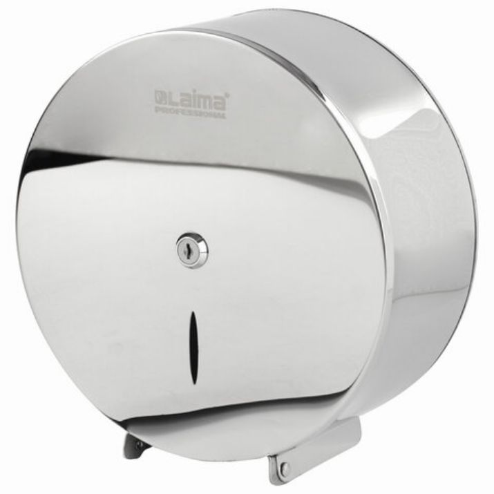 Изображение Диспенсер для туалетной бумаги LAIMA PROFESSIONAL INOX, (Система T2) малый, нержавеющая сталь, зеркальный, 605699