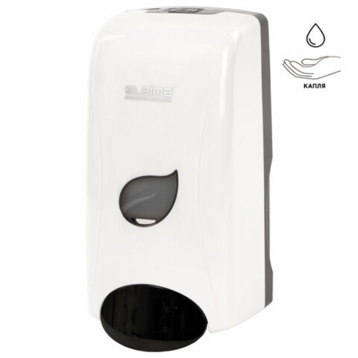 Изображение Дозатор для жидкого мыла LAIMA PROFESSIONAL ECO, НАЛИВНОЙ, 1 л, белый, ABS-пластик, 606551