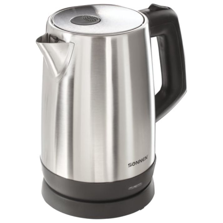 Изображение Чайник SONNEN KT-1785, 1,7 л, 2200 Вт, закрытый нагревательный элемент, нержавеющая сталь, 453420