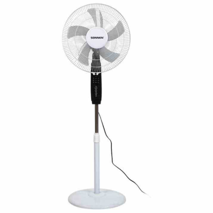 Изображение Вентилятор напольный, 3 режима, пульт ДУ, SONNEN TF-45W-40-520, d=40 см, 45 Вт, белый, 454788, FS-40-520