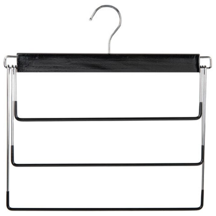 Изображение Вешалка-плечики качели 3 секции, металлическая, для юбок и брюк, ПВХ-покрытие, BRABIX, 607473