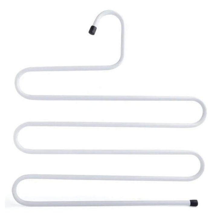 Изображение Вешалка для брюк и одежды "ЗМЕЙКА", 5 секций, размер 34х36 см, белая, BRABIX, 608465