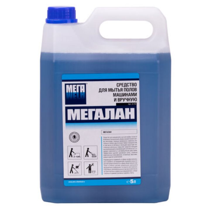 Изображение Средство моющее универсальное для поломоечных машин 5 л, МЕГАЛАН, среднепенное