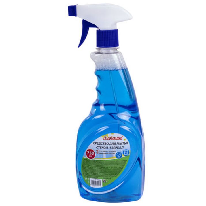 Изображение Средство для мытья стекол и зеркал 750мл "Морозная свежесть", распылитель, ЛЮБАША, 608535