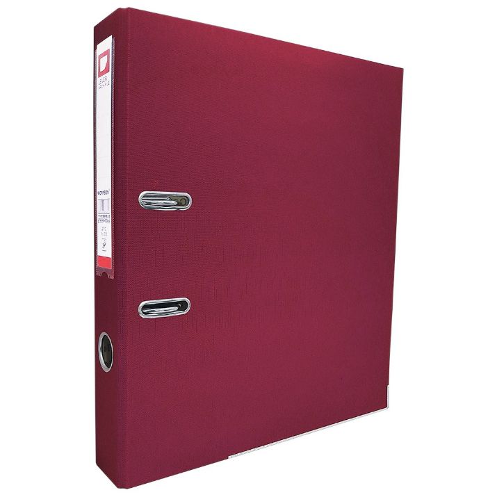Изображение Регистратор А4, 75 мм, ПВХ, бордовый, Hua Jie