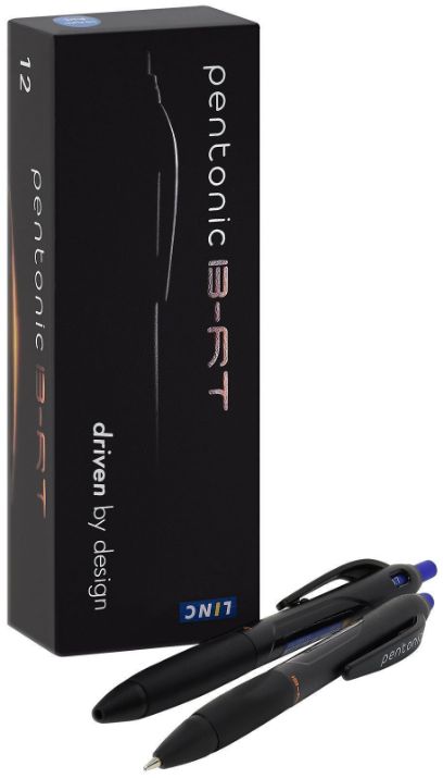 Изображение Ручка шариковая автоматическая Linc PENTONIC B-RT синяя 0,7 мм, круглый корпус, грип, игольчатый наконечник